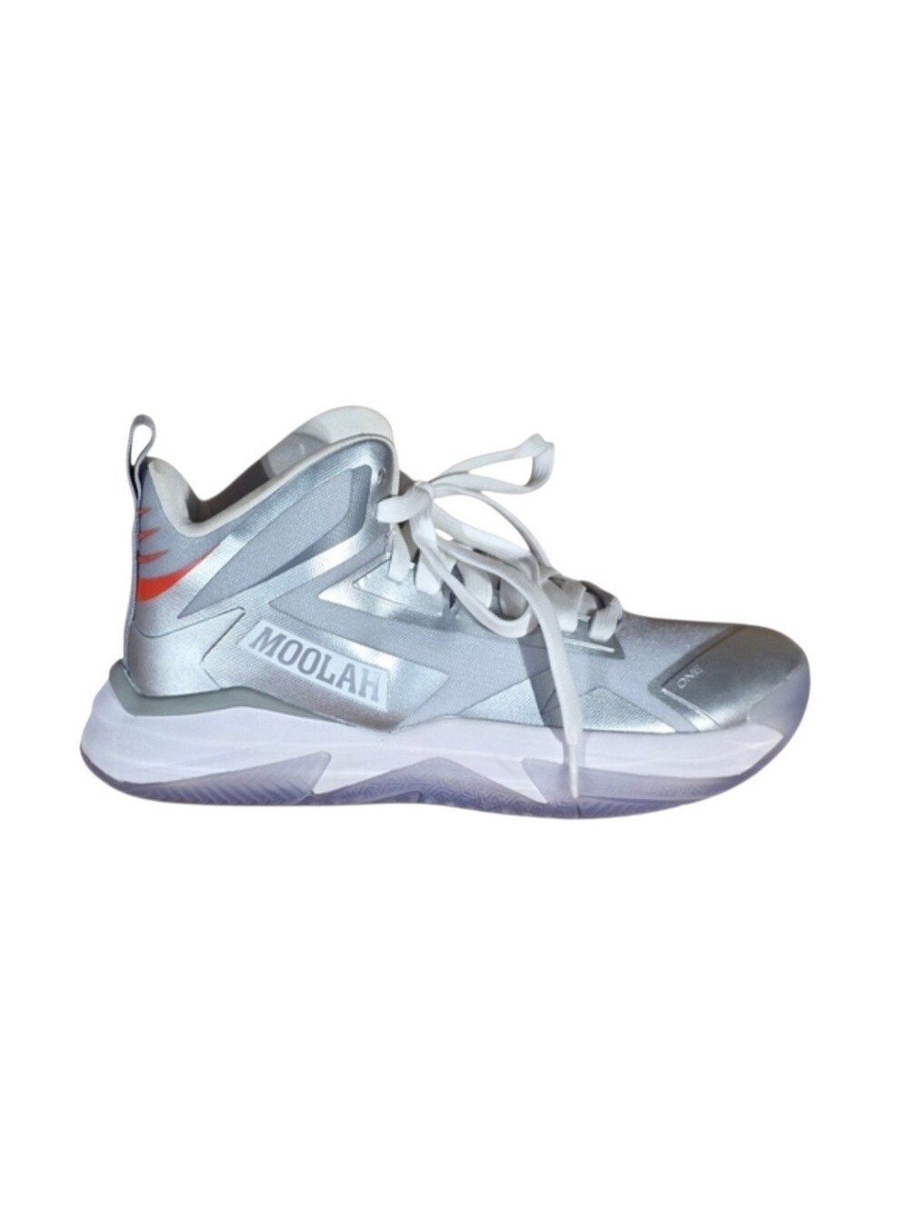Women's Moolah Mid-High Athletic Shoes - Silver and Orange